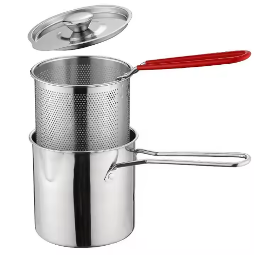 Olla para Freír con colador y pinzas