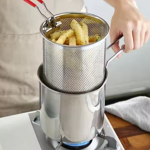 Olla para Freír con colador y pinzas