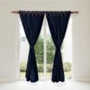 cortina jacquard x 2 paneles SIN velo