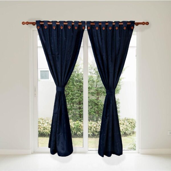 cortina jacquard x 2 paneles SIN velo