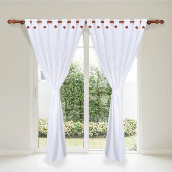 cortina jacquard x 2 paneles SIN velo