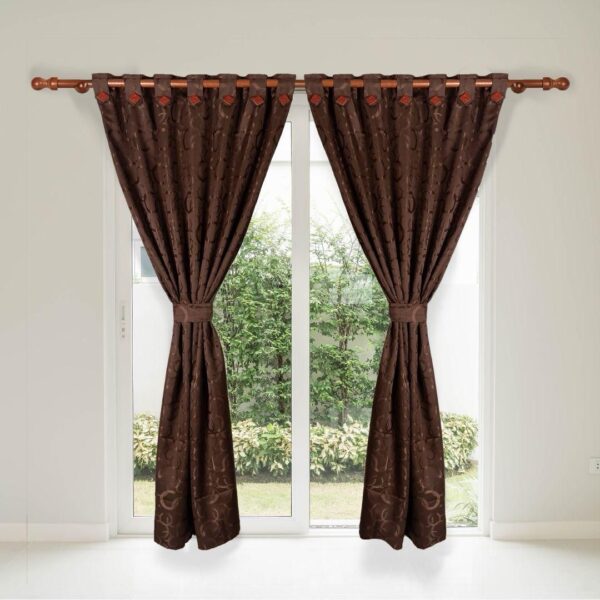 cortina jacquard x 2 paneles SIN velo