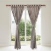 cortina jacquard x 2 paneles SIN velo