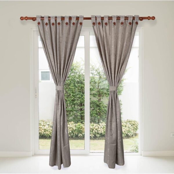 cortina jacquard x 2 paneles SIN velo