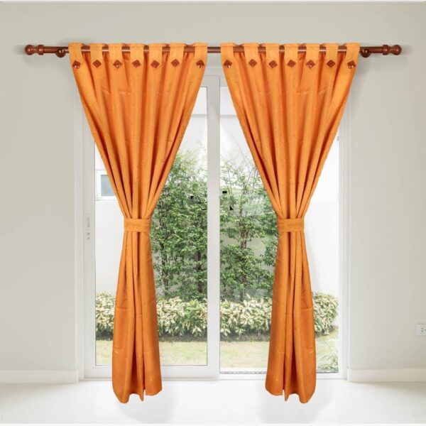 cortina jacquard x 2 paneles SIN velo