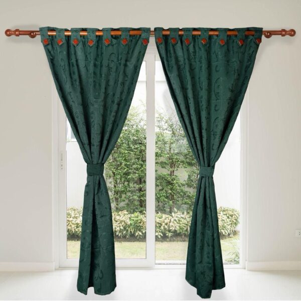 cortina jacquard x 2 paneles SIN velo