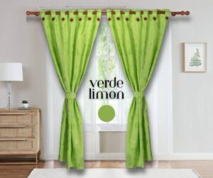 VERDE LIMON Combo Cortina mas velo