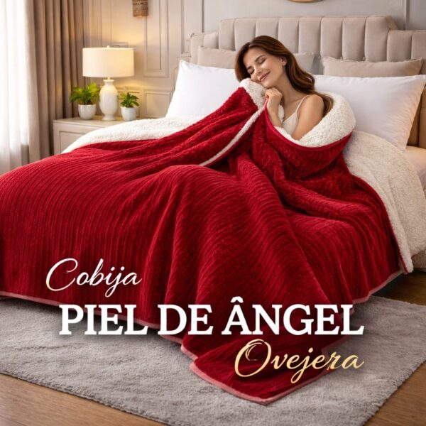 Cobija piel de conejo ovejera