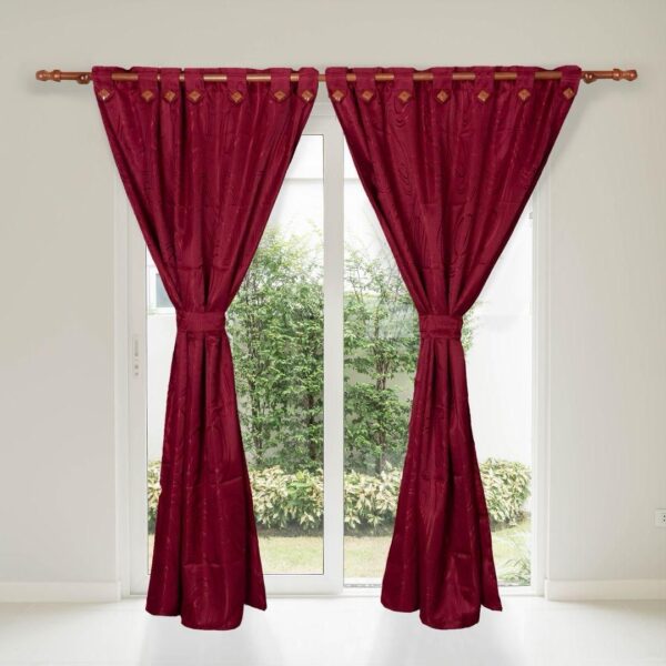 cortina jacquard x 2 paneles SIN velo