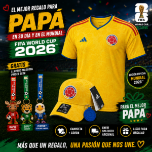 1 SUPER COMBO MUNDIALISTA Camiseta - Gorra - mascota Colombia mundial